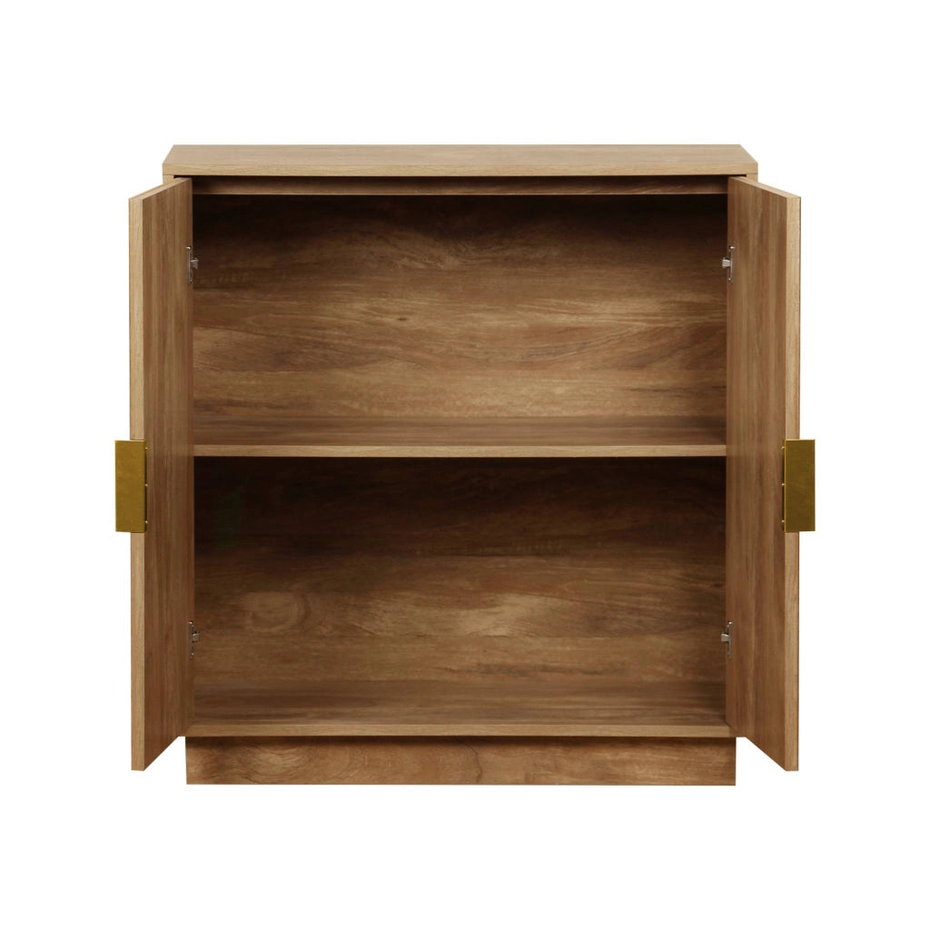 Credenza esotica a 2 ante, 80cm, effetto legno miele