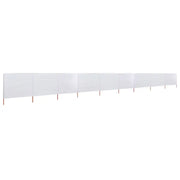 Paravento a 9 Pannelli in Tessuto 1200x120 cm Bianco Sabbia CFW2546239