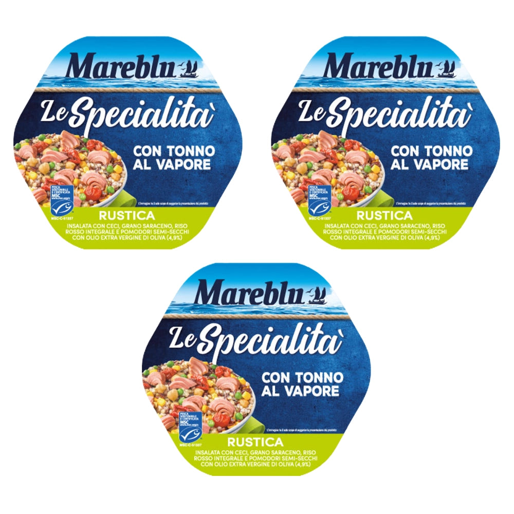 Mareblu le specialita rustica insalata con tonno 3 pezzi da 220 grammi