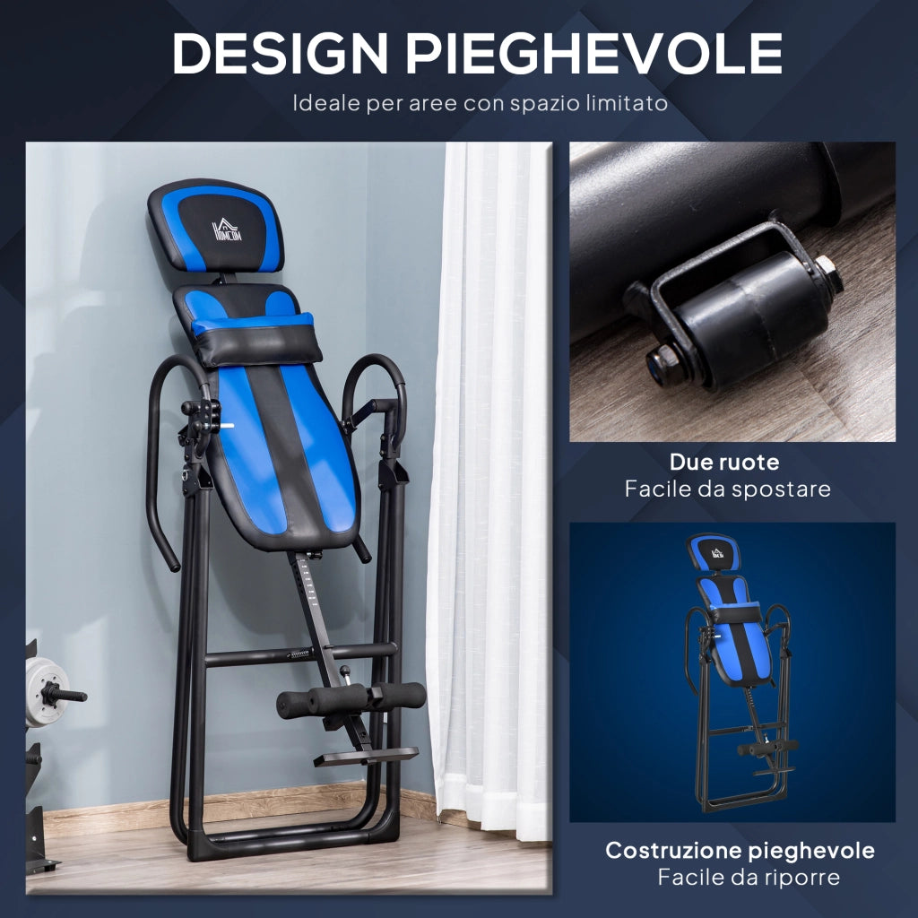 Divano a 2 posti reclinabile ¨C Minimal ¨C Nero, Blu, 140-203 cm