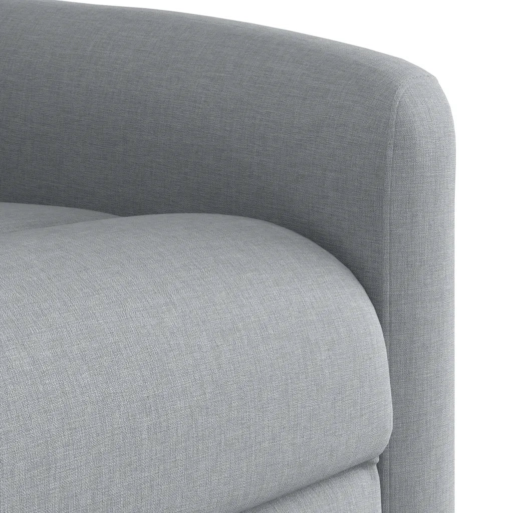 Poltrona | Sedia Relax Reclinabile in Tessuto Grigio Chiaro