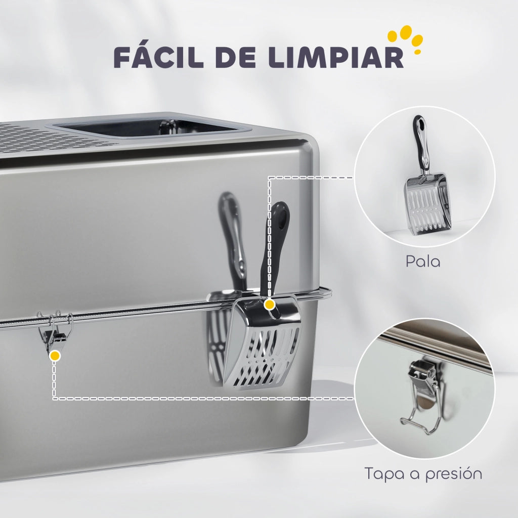 Arenero per Gatti ¨C Minimal ¨C Acciaio Inox XL