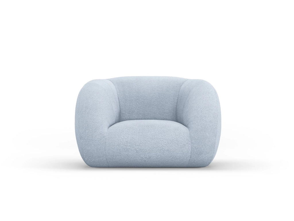 Cosmopolitan Design - Poltrona "Essen" in bouclé azzurro 