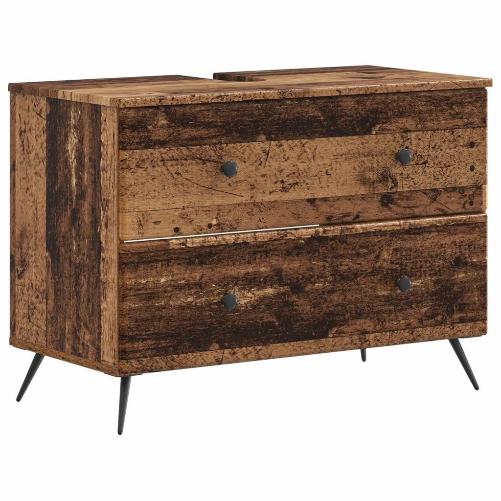 Set di Mobili da Bagno da 4 Pezzi BREDA Legno antico 3417970