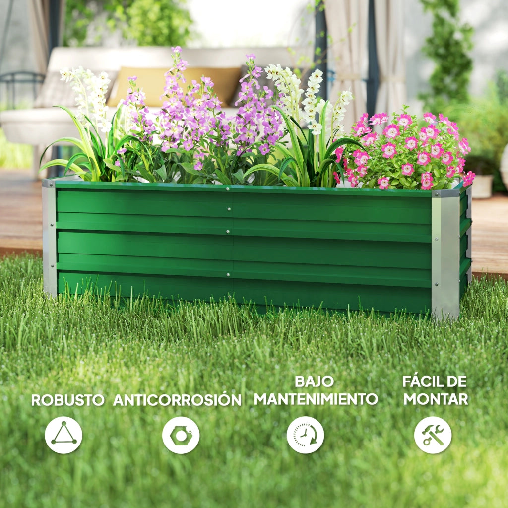 Fioriera Rettangolare per Balcone ¨C Minimal ¨C Verde 125x47x40 cm