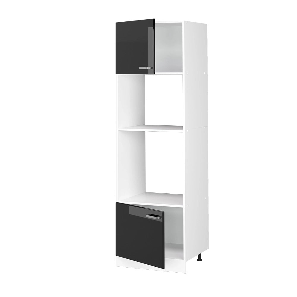Vicco Set mobili bagno Nero lucido 60 cm