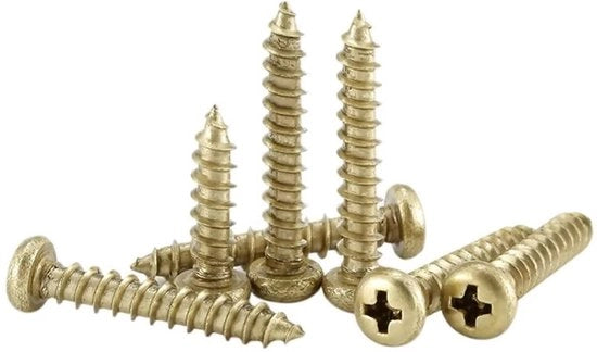 Viti a croce in ottone - 10 pezzi - M5x16mm - Corrosione resistente