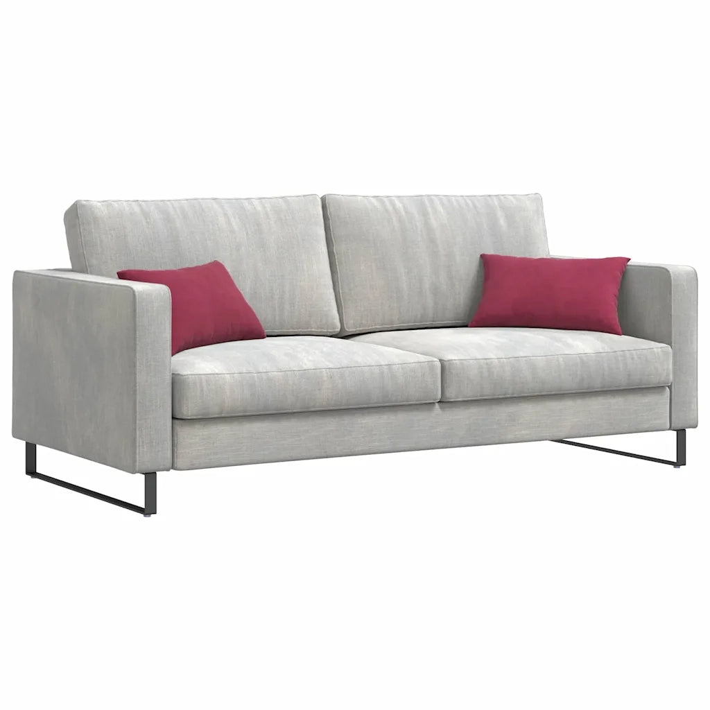 Cuscini da Divano 2 pz-Set di 2 Cuscini per Sofa Rosso vino 50 x 30 cm Tessuto in Cords