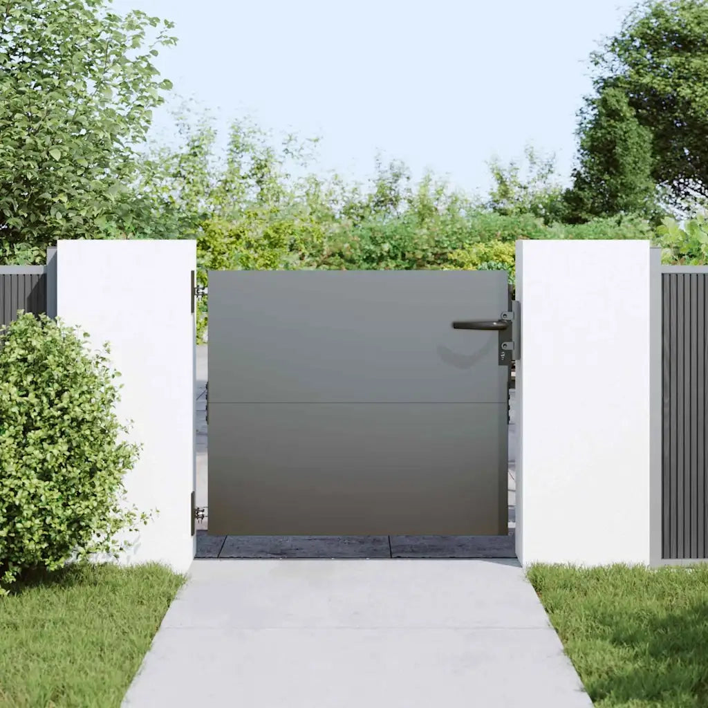 Cancello da giardino con blocco Nero 85 x 100 cm 42015879