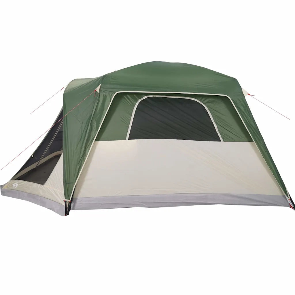 Tenda da Campeggio a Cupola per 6 Persone-Tenda per Escursionismo Verde Impermeabile 698643