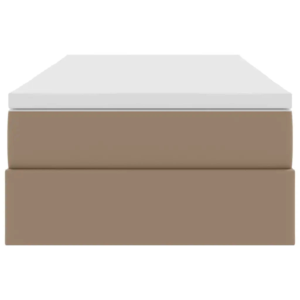 Letto con contenitore e materasso Cappuccino 100 x 200 cm 3370153