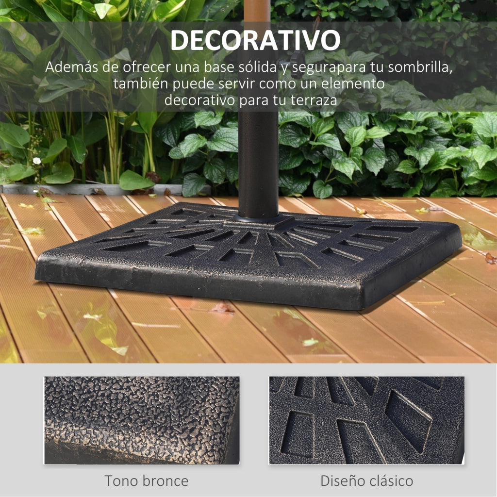 Base per Parasole in Resina ¨C Minimal ¨C Bronzo 47x47x32 cm