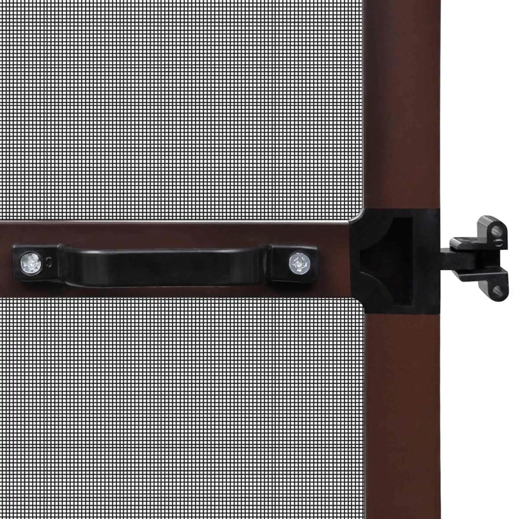 Schermo Insetti a Battente Marrone e Nero 100 x 215 cm 42047048