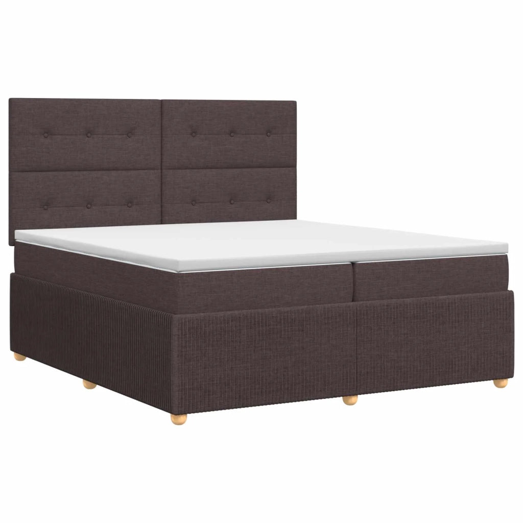 Letto box spring con materasso Marrone Scuro 140 x 200 cm 3454413