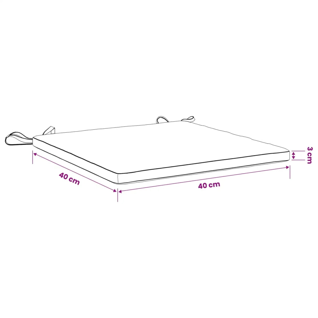 Cuscini per Sedia in 4 Pezzi SOEST 4 pz 100% Poliestere 944336