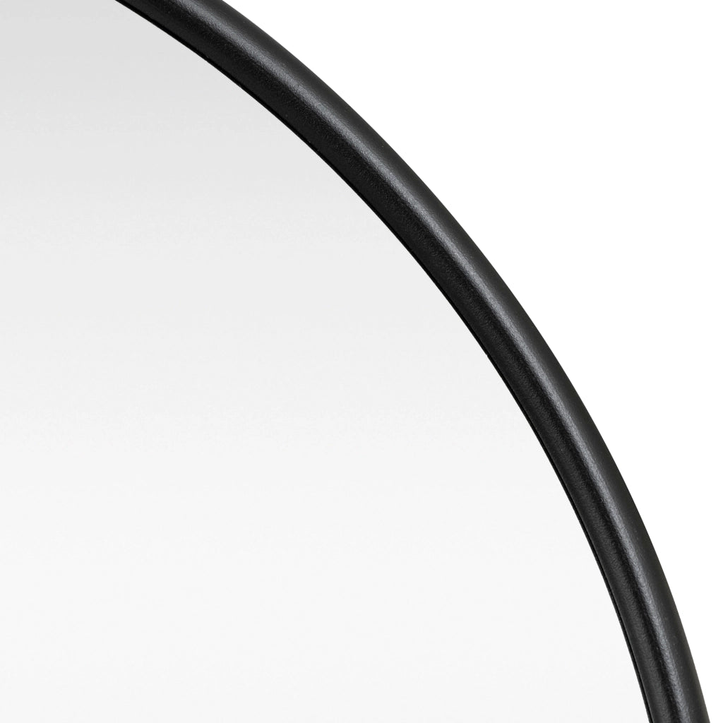 Specchio da Parete Picciano Ovale 30 x 60 cm Nero opaco [en.casa]