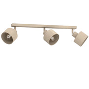 Lampada da soffitto Parkla 3 luci beige metallo E27