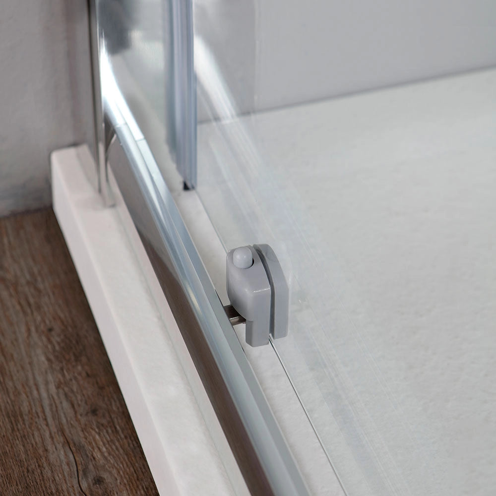 Porta doccia nicchia 130 cm cristallo trasparente