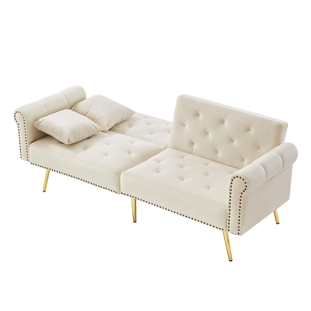 Divano letto 2 posti - Xylo - design moderno, rivestimento velluto