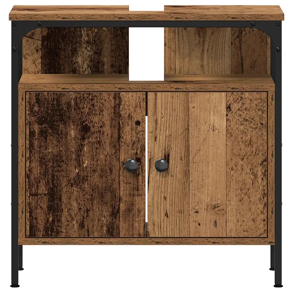 Set di mobili per il bagno 2 pcs Marrone Legno multistrato 3332535