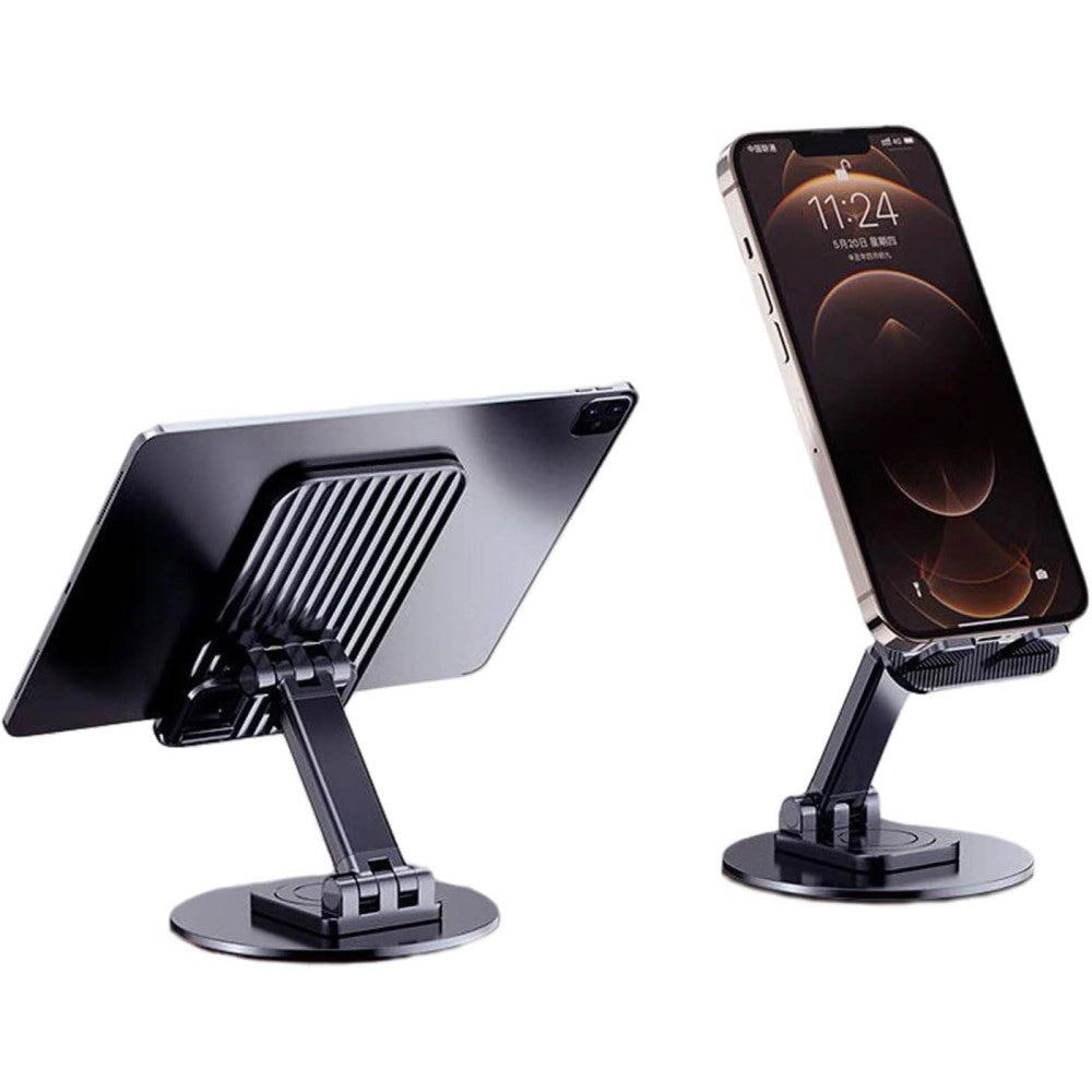 Trade Shop - Supporto Da Tavolo Per Tablet Smartphone Universale Con Base E Snodo Regolabile -