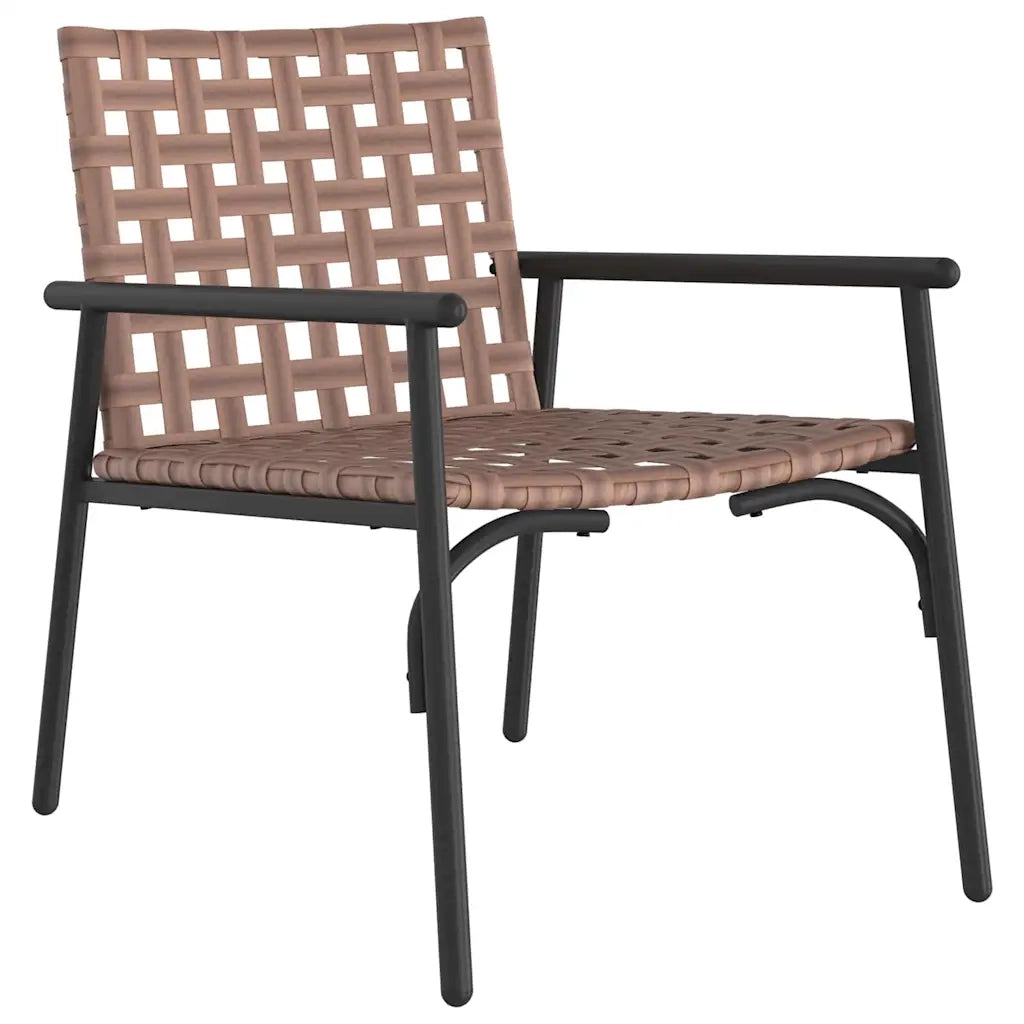 Set da Pranzo per Giardino 4 pcs Marrone polyrattan 42004145