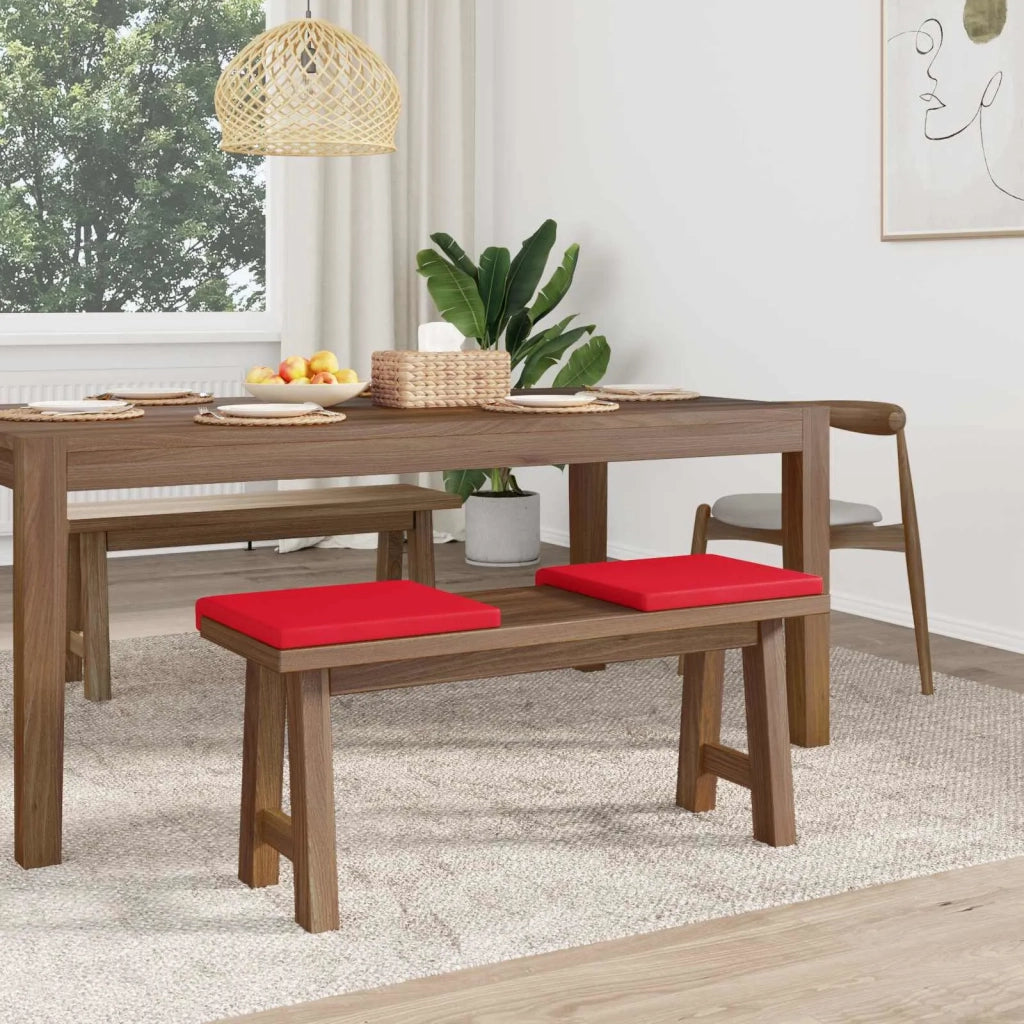 Cuscino per panchina 2 pcs Similpelle Rosso Profondità 35 cm 42043038