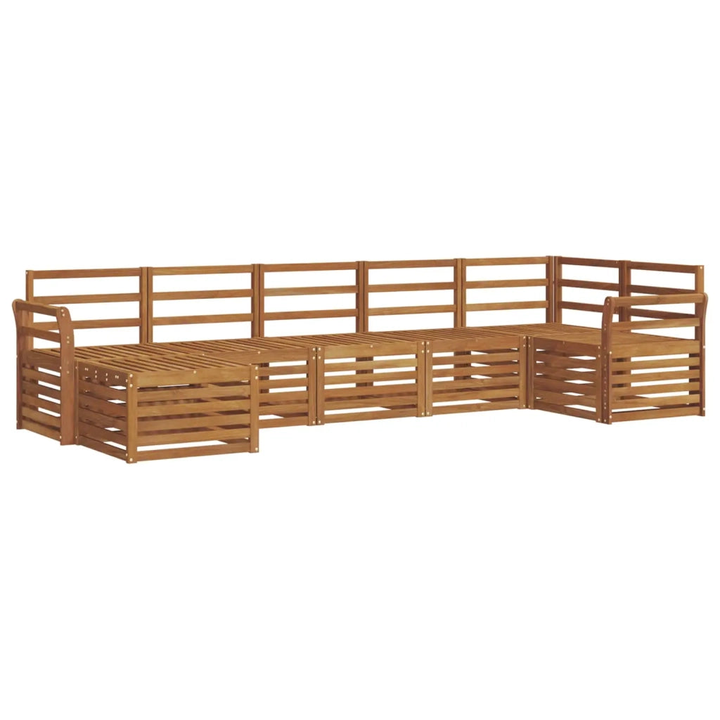 Set divani 7 pcs Naturale Legno di Acacia Massello 3375169