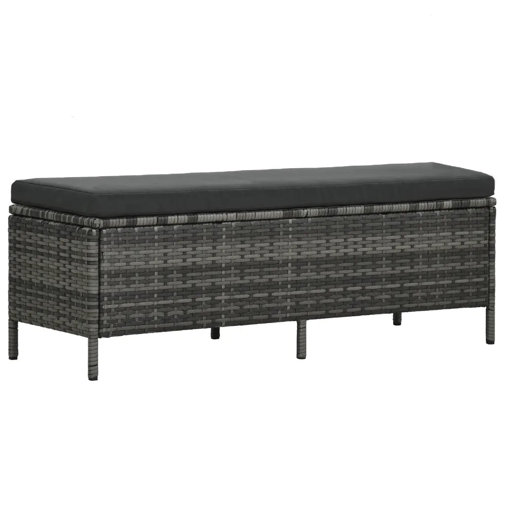 Set Divani da Giardino 3 pz con Cuscini in Polyrattan Grigio 48155