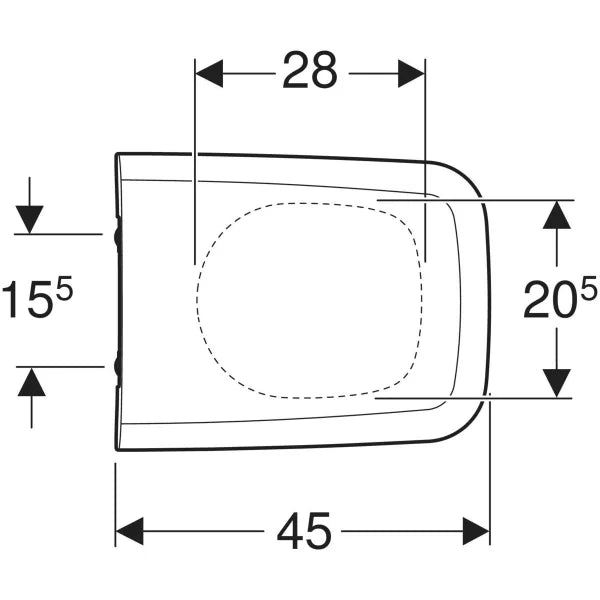 Sedile coprivaso copriwater Geberit iCon Square TERMOINDURENTE Chiusura ammortizzata soft close