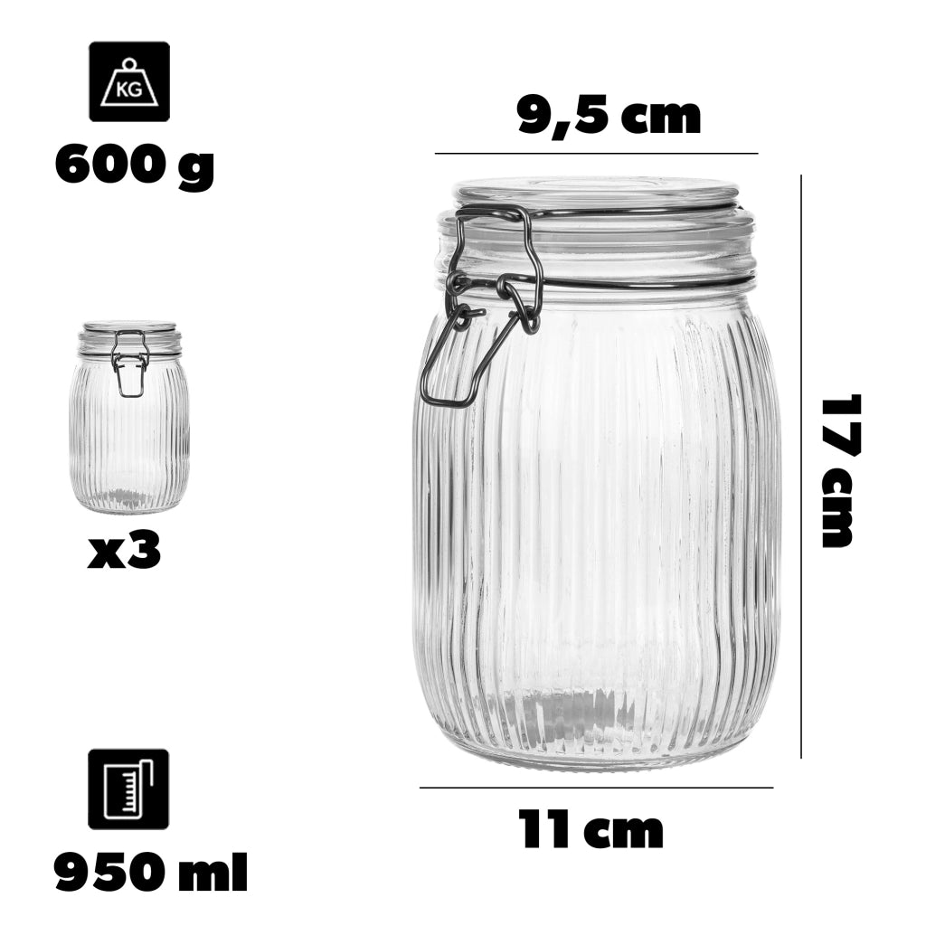 KADAX Pojemnik szklany LINO 950 ml art. 37765 paki