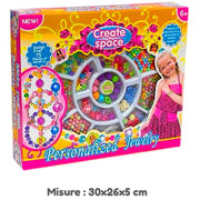 Trade Shop - Set Perline Decora Capelli Crea Gioielli Collane Bracciali Gioco Per Bambine 6+ -