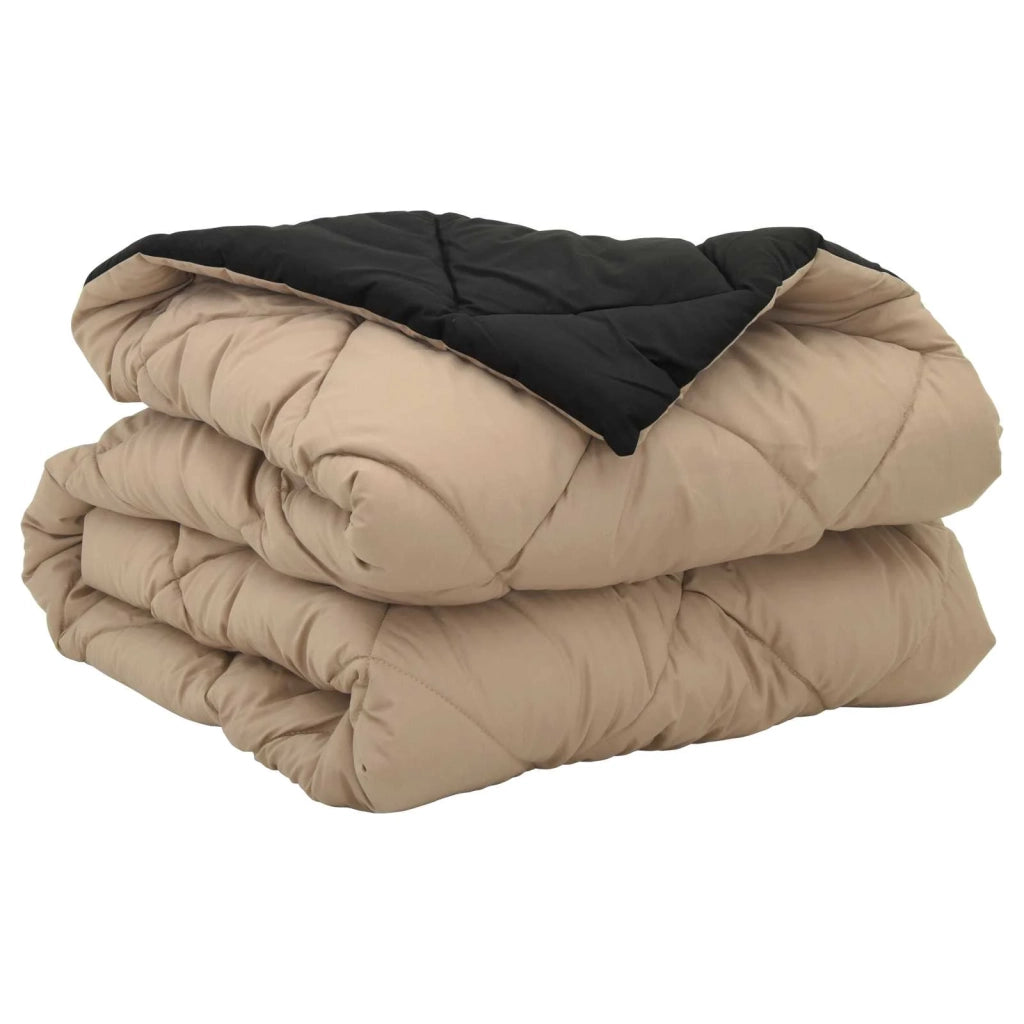Duvet Estivo Nero e Talpa 220 x 155 cm Microfibra 42025495