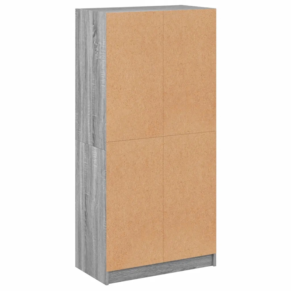 Credenza | Madia | Buffet da pranzo | Armadio da pranzo con Ante Grigio Sonoma 68x37x142 cm Legno Multistrato