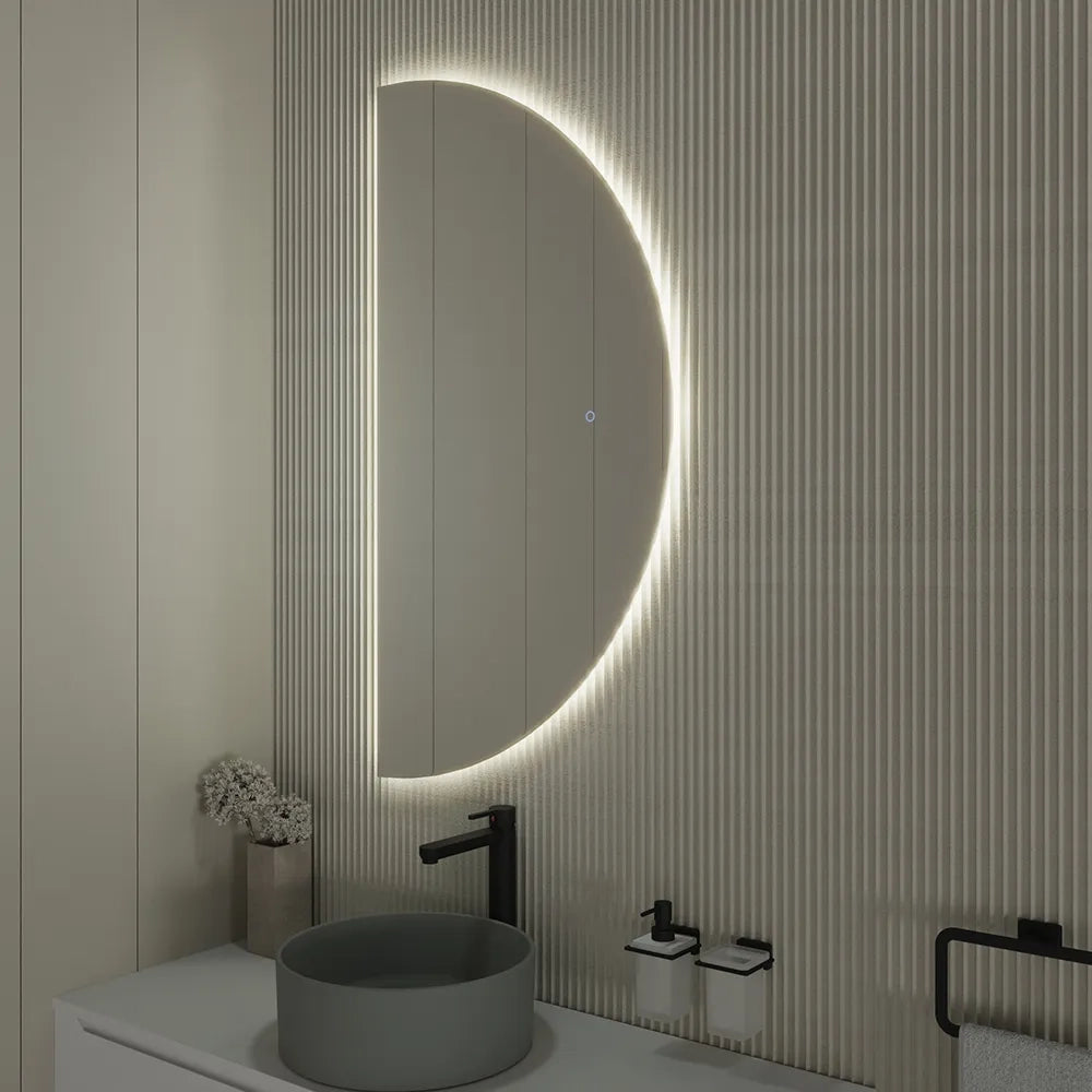 Specchio led 60x120 cm retroilluminato touch screen luce neutra| Luna