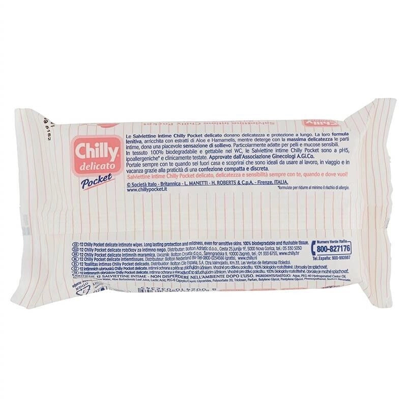 SET 12 CHILLY SALVIETTE INTIME 12 PZ DELICATE