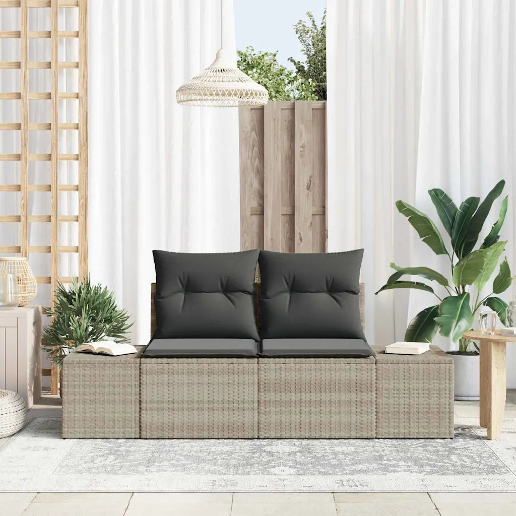 Divano da giardino Grigio 184 x 62 x 69 cm polyrattan 42006797