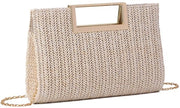 Borsa da Sera per Donna in Tela Estiva con Clutch