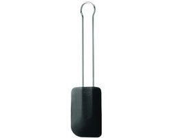 Schrappatore per impasto grande - versatile e robusto - 1 pezzo - nero - acciaio inossidabile e silicone