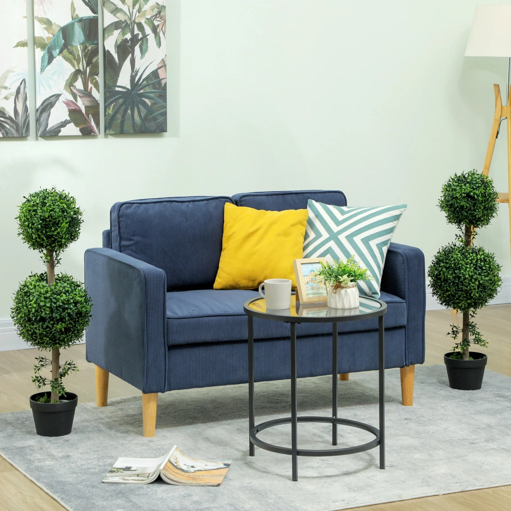 Set 2 Pezzi Piante Finte Buxus Artificiali ¨C Minimal ¨C Verde con Vaso