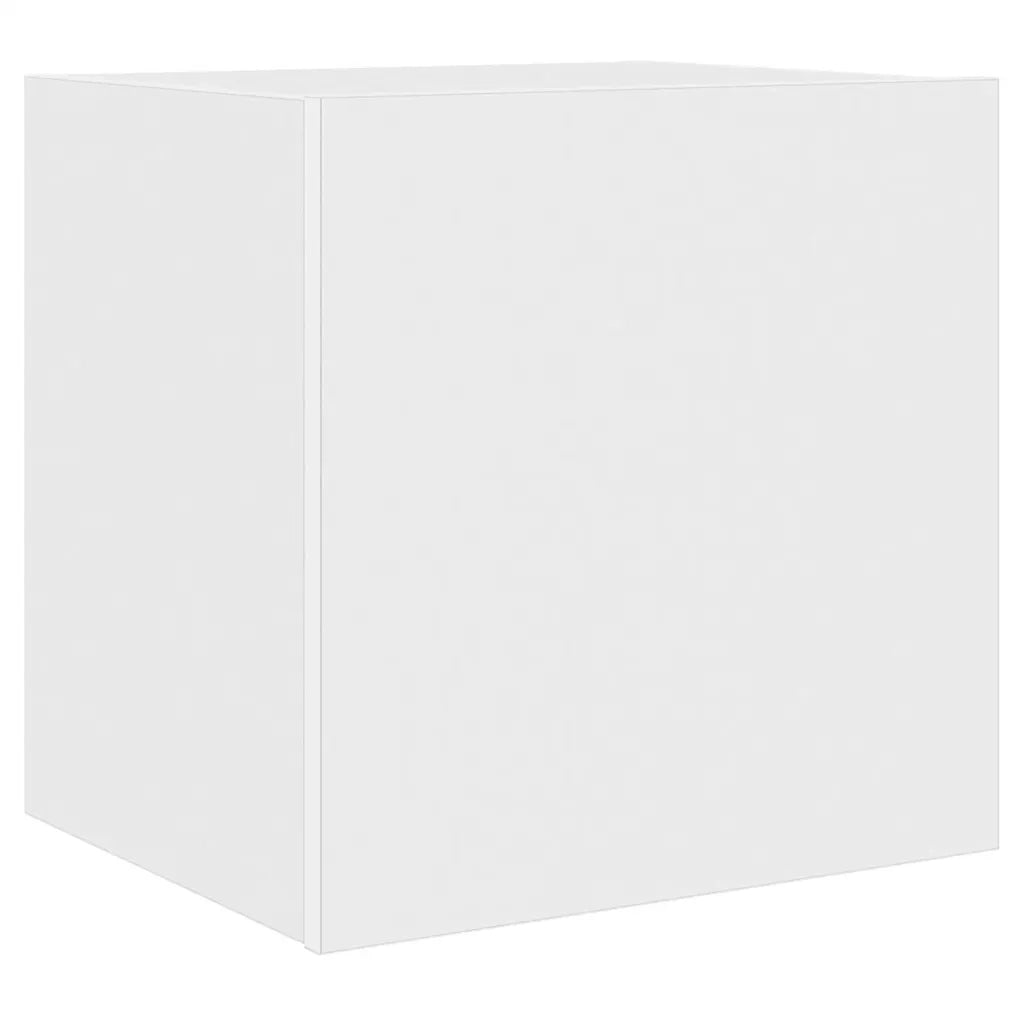 Mobile TV a Parete | Armadietto TV | Mobile Porta TV con Luci LED Bianco 40,5x35x40 cm