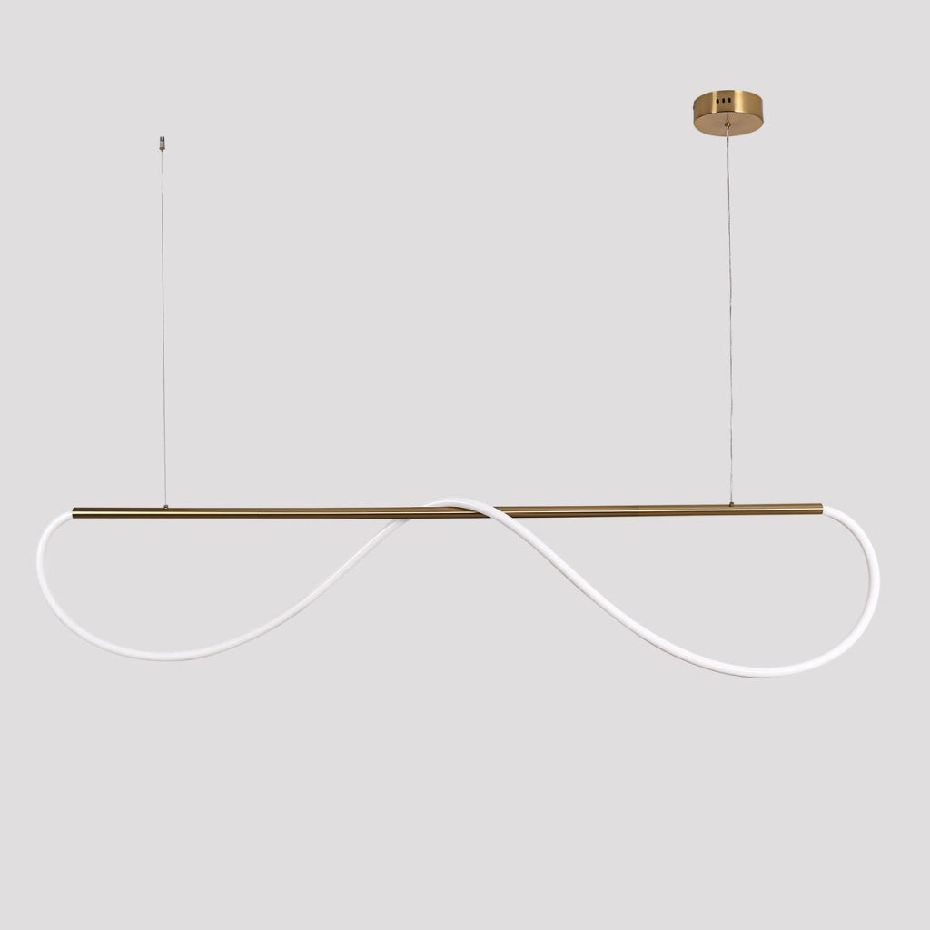 Lampada a sospensione LED Meleca 36W oro/bianco telecomando