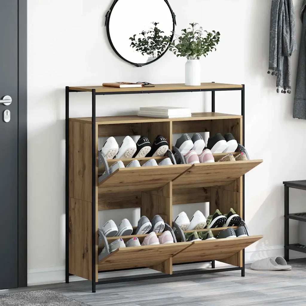 Mobile per scarpe Rovere artigianale 100 x 34 x 112 cm