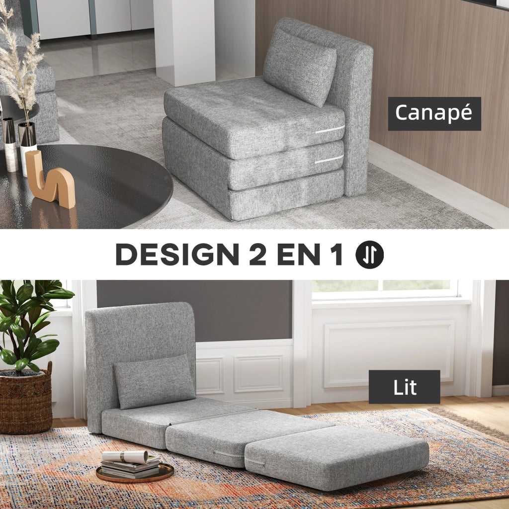 Poltrona a dondolo pieghevole con cuscino ¨C Minimal ¨C Grigio