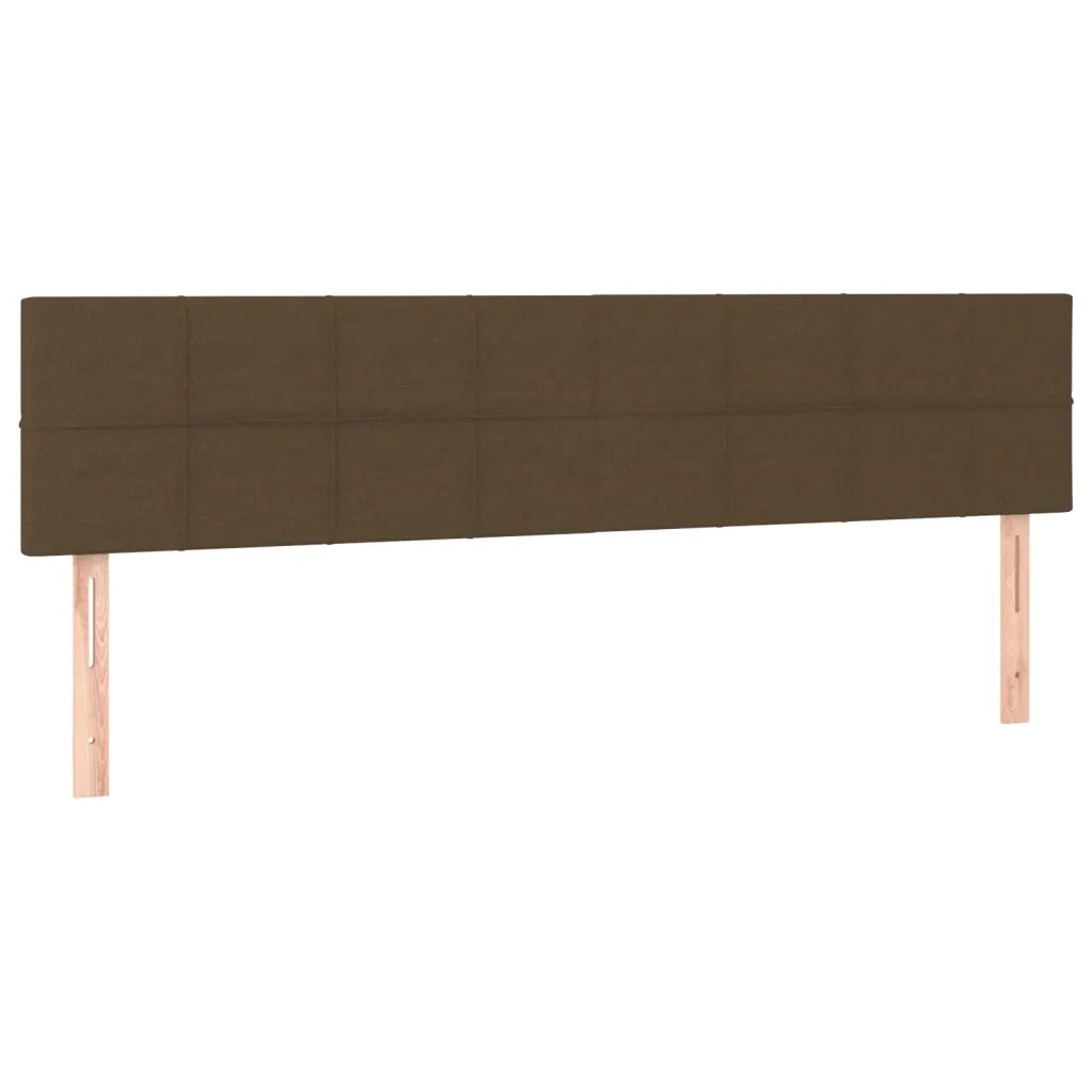 Giroletto a Molle con Materasso Marrone Scuro 200x200cm Tessuto