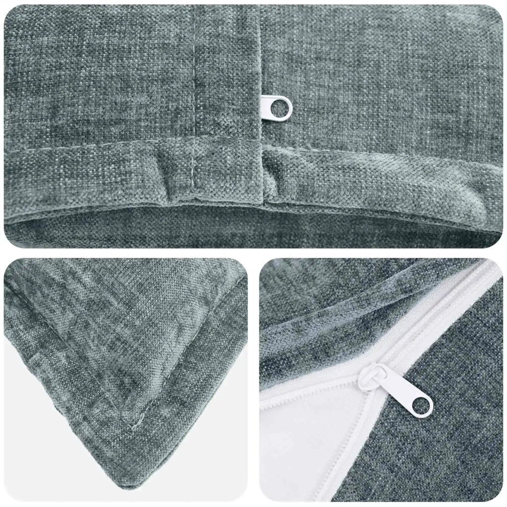 Federa 6 pz HOUTEN Azzurro 80 x 80 cm Tessuto Chenille 921682