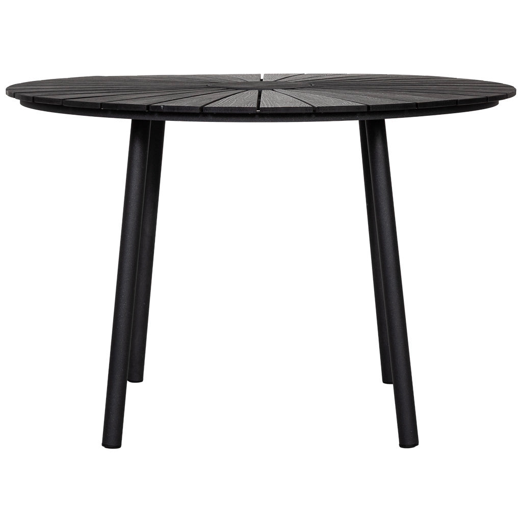 Tavolo in alluminio nero, P109,5 x 72 cm
