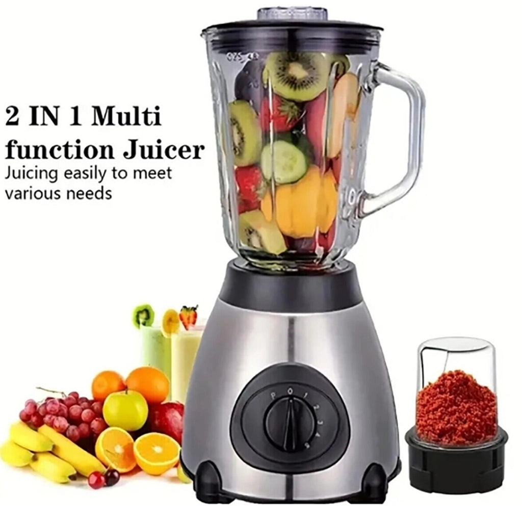 FRULLATORE ELETTRICO 2 IN 1 MACINA CAFFE TRITATUTTO 800W MIXER FRUTTA 1.5L 0471