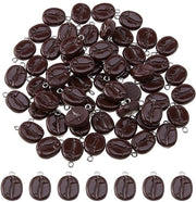 60 pezzi di semi di caffè Charms per creare gioielli