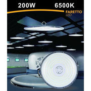 Trade Shop - Faro Led Slim Industriale 200w Ufo Lampada Riflettore Ip65 Luce Fredda He02-200w -